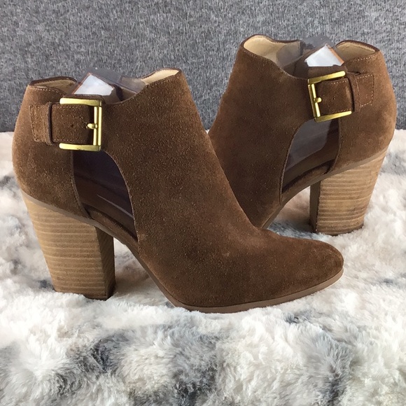 Mk Michael Kors Suede Leather Booties Sz 8.5 M